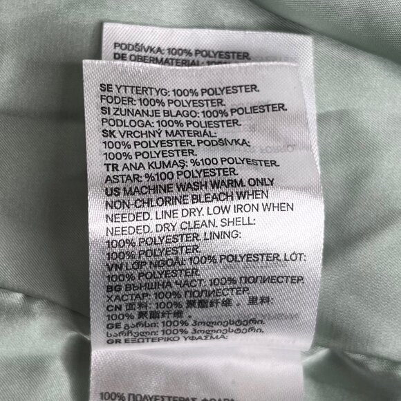 H&M Dress Green Vneck Short Sleeves Spring Summer Size Medium - Picture 11 of 12